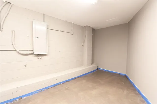 a view of a indoor garage