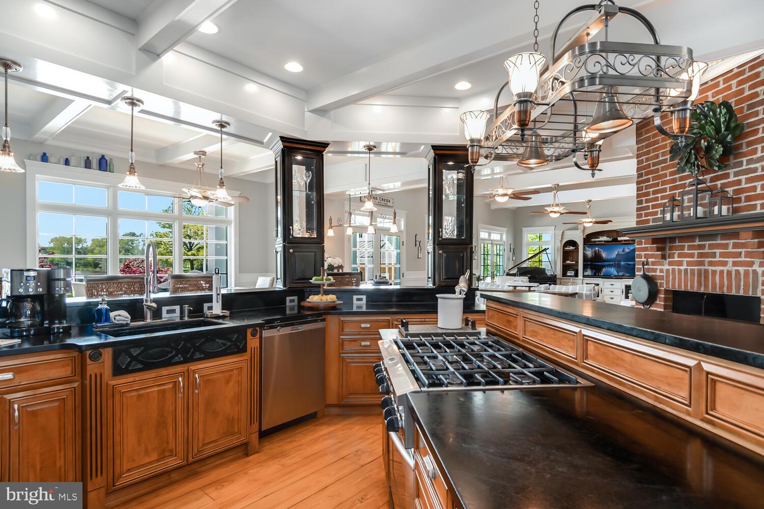 28589 Brick Row Drive Oxford, MD 21654 - Photo 17 of 129 Gourmet Kitchen with wood burning fireplace