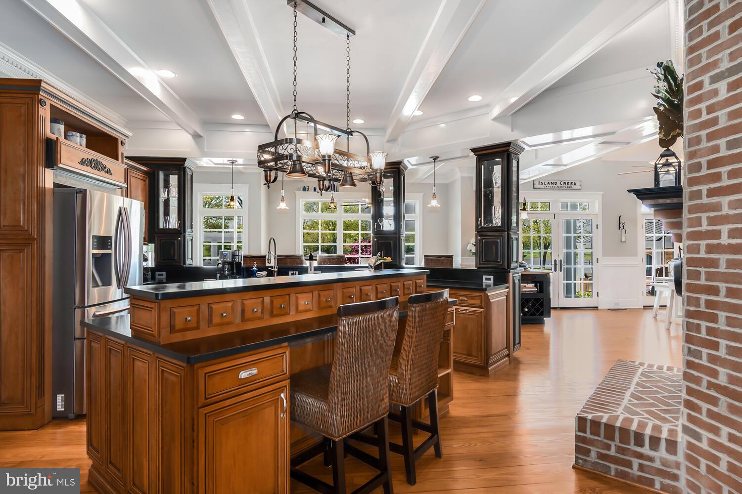 28589 Brick Row Drive Oxford, MD 21654 - Photo 18 of 129 Gourmet Kitchen with wood burning fireplace