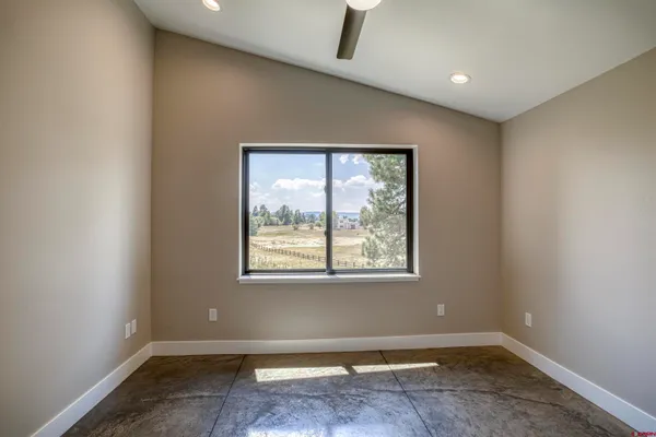 an empty room with a window