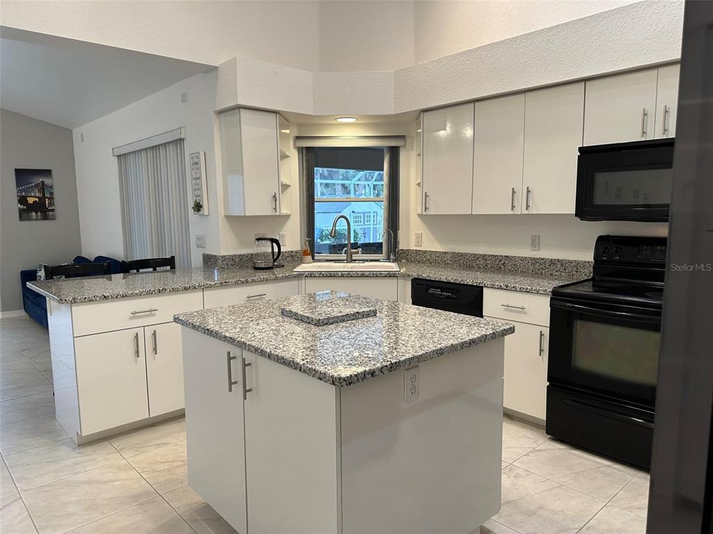 1238 Yorkshire Street Port Charlotte, FL 33952 - Photo 15 of 40 a kitchen with a sink stove and microwave