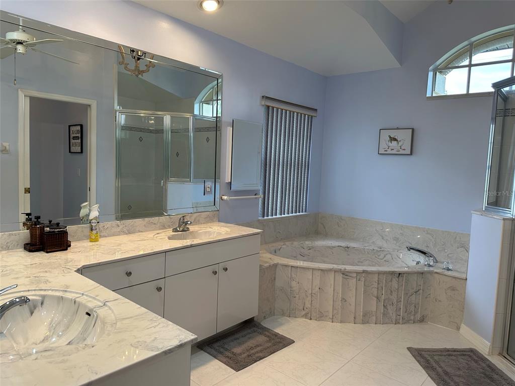 1238 Yorkshire Street Port Charlotte, FL 33952 - Photo 22 of 40 a bathroom with a tub sink and mirror