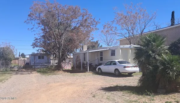 a car parked in front of a house