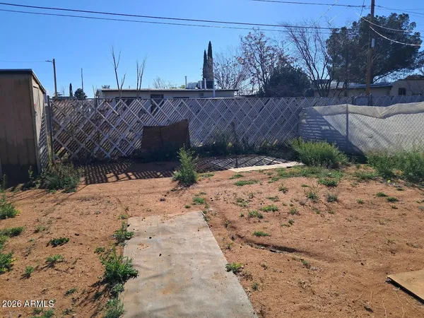 a backyard of a house