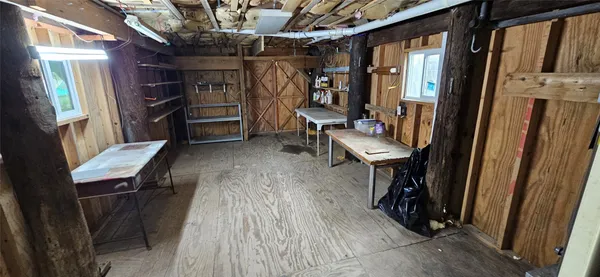 a view of a chairs in a room