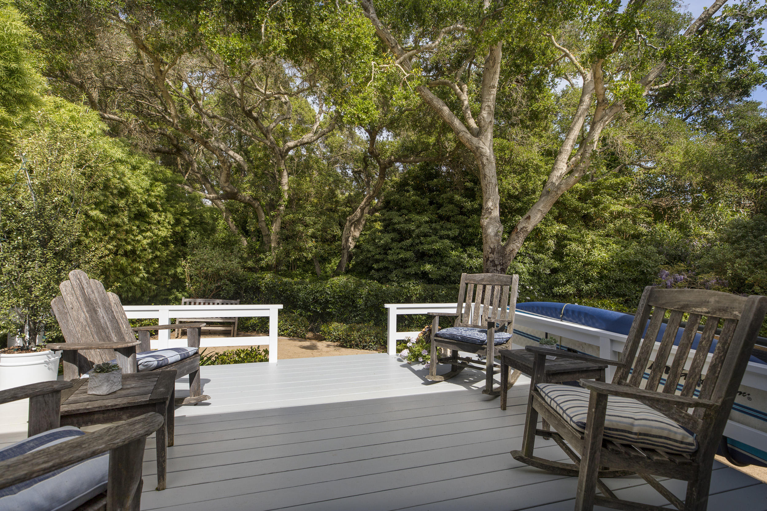546 San Ysidro Road, Unit A Santa Barbara, CA 93108 - Photo 15 of 23 deck trees