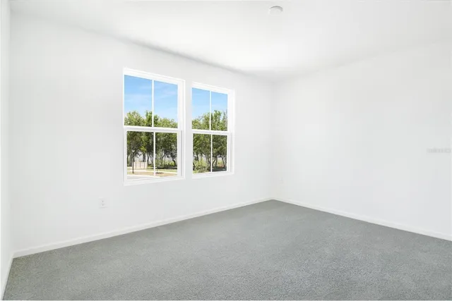 an empty room with a window
