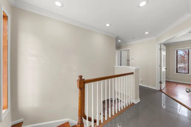 a view of a hallway with entryway