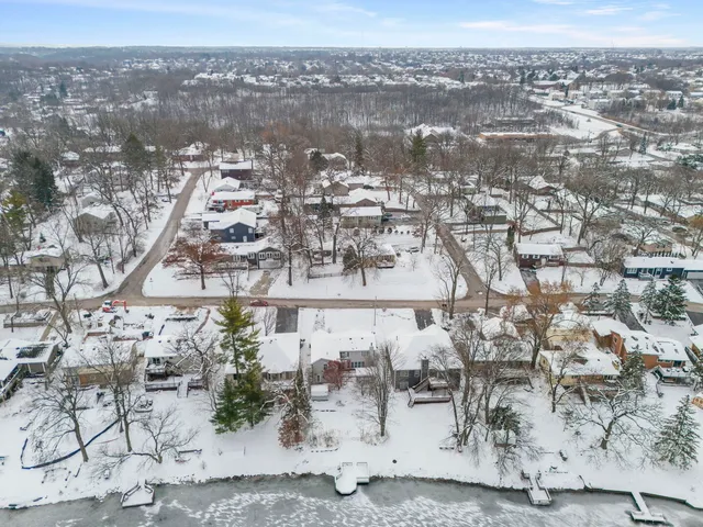 an aerial view of multiple house