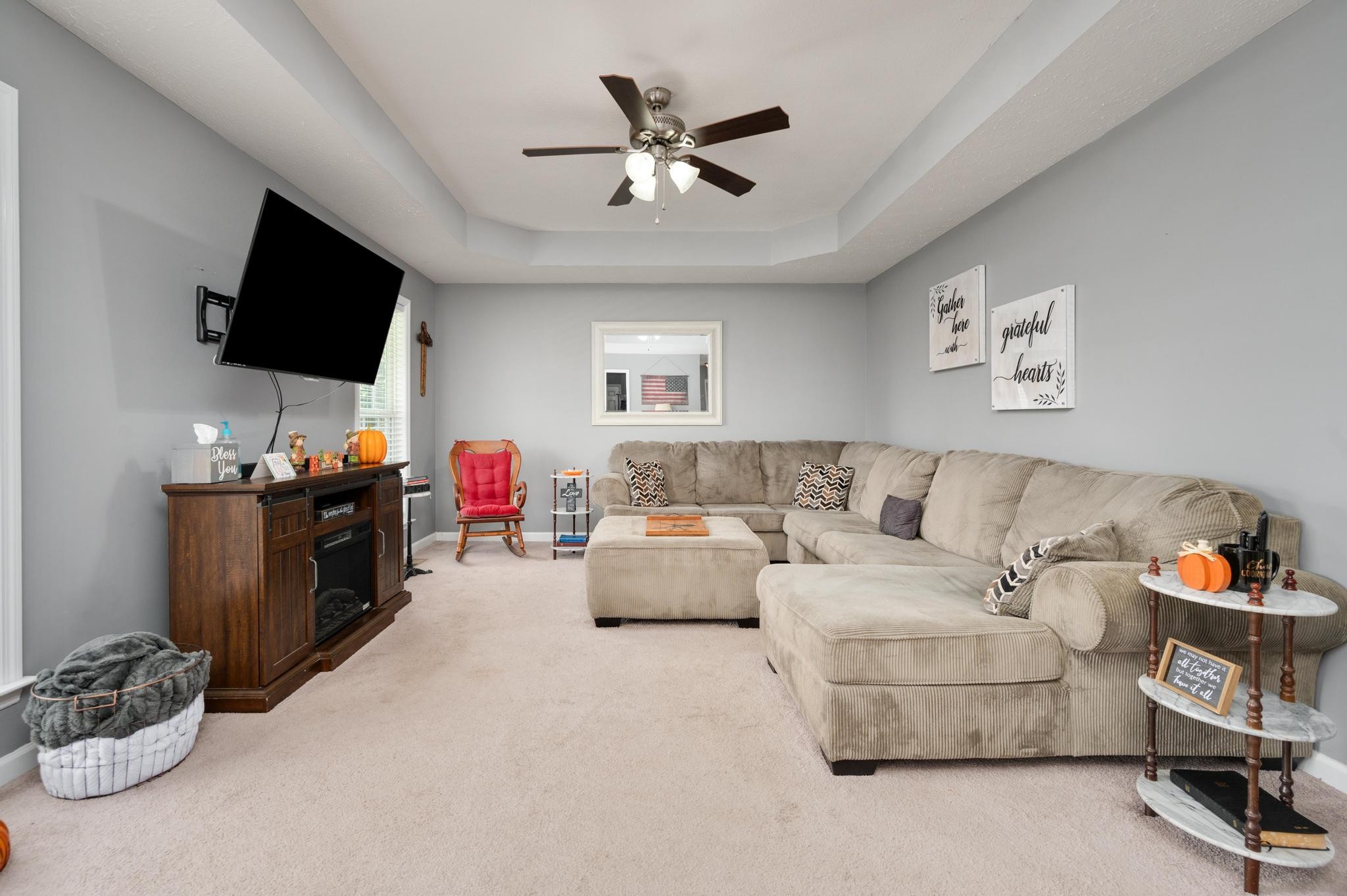 7040 Charity Road Petersburg, TN 37144 - Photo 14 of 36 a living room with furniture and a flat screen tv
