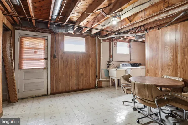 a workspace with furniture