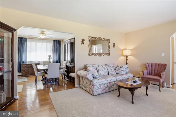 a living room with furniture and a couch