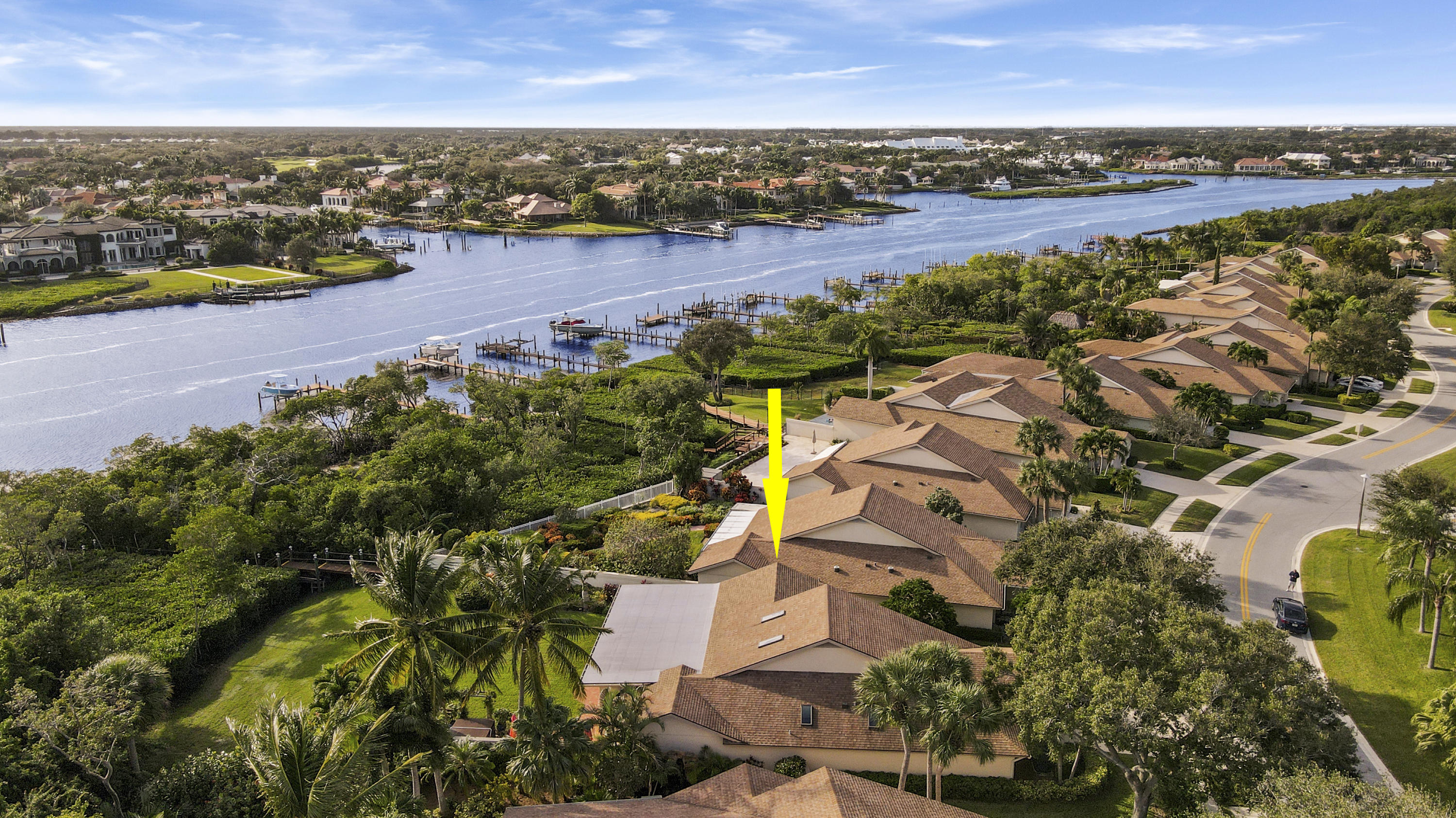 332 River Edge Road Jupiter, FL 33477 - Photo 59 of 103 an aerial view of residential building and lake view