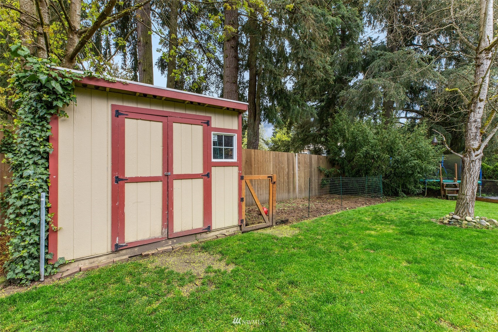 14627 Southeast 140th Street Renton, WA 98059 - Photo 33 of 33 a view of backyard with a barn and a large tree