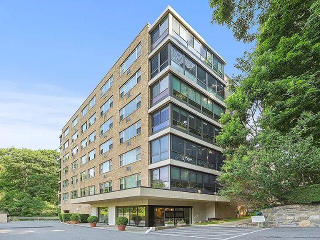 a front view of a building