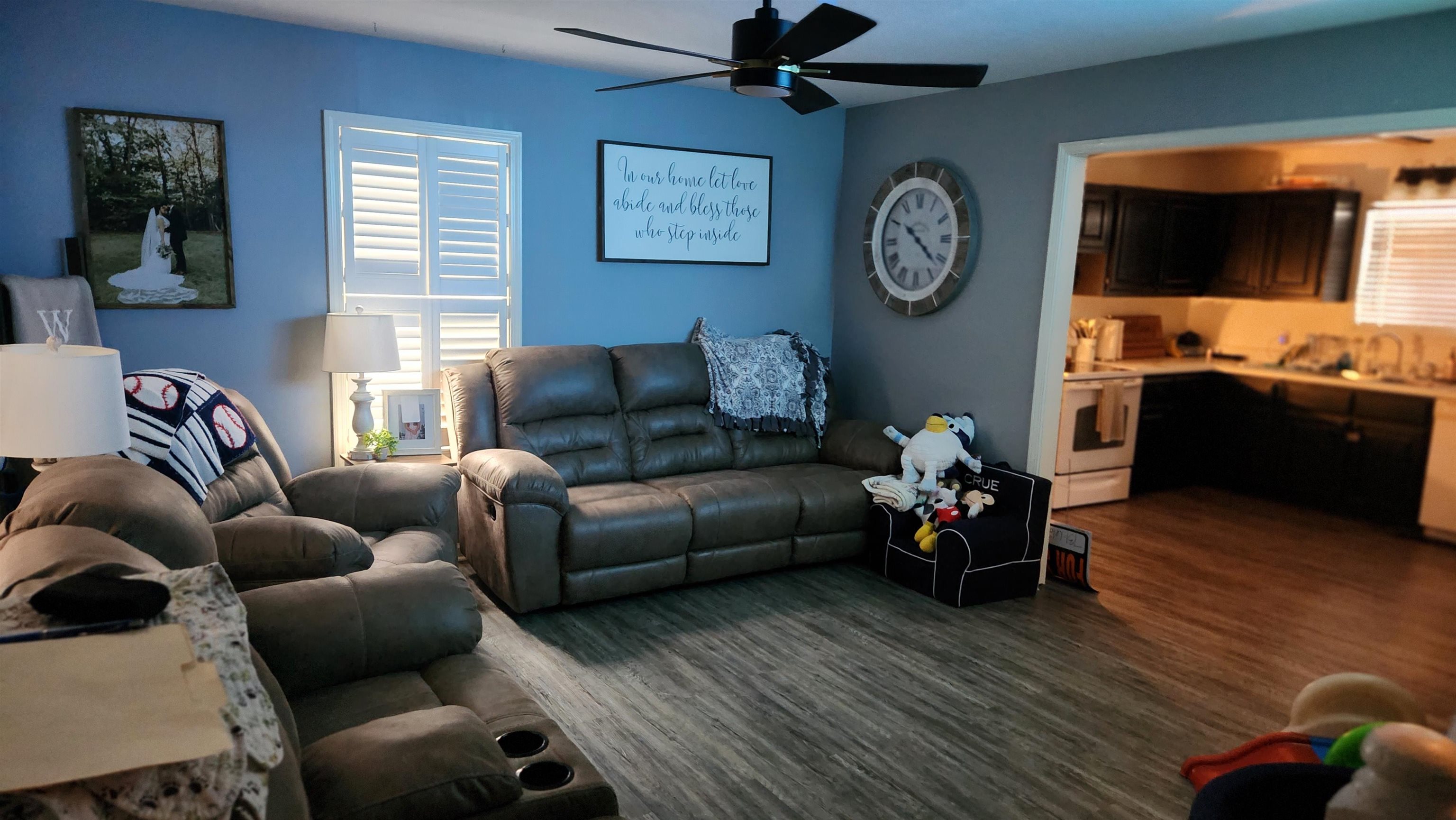 1827 Arp Central Road Ripley, TN 38063 - Photo 2 of 18 Living area with a ceiling fan and dark wood-style floors