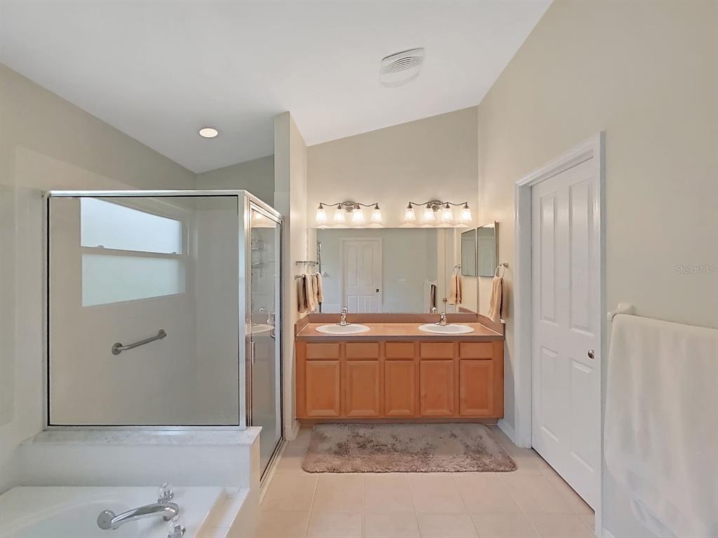 30612 Nickerson Loop Wesley Chapel, FL 33543 - Photo 27 of 47 a bathroom with a tub sink and mirror