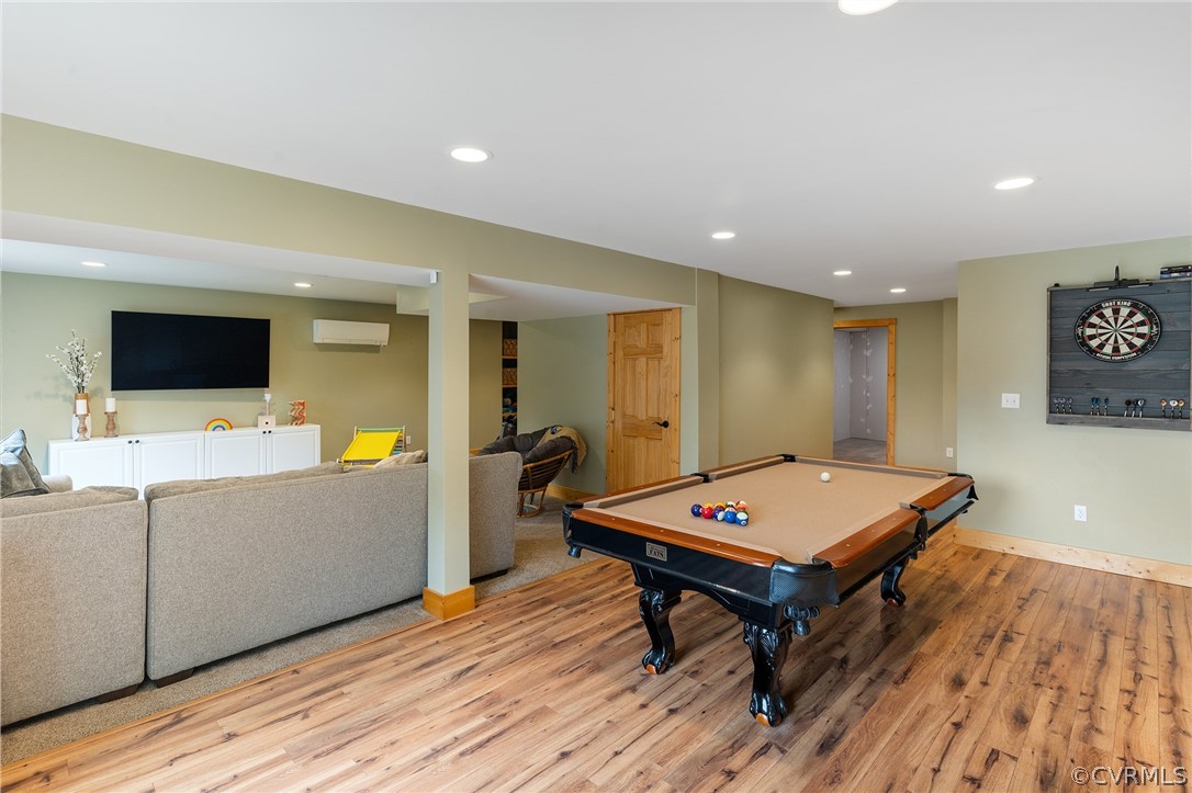 6150 Advance Mills Road Ruckersville, VA 22968 - Photo 48 of 50 a room with wooden floor and pool table