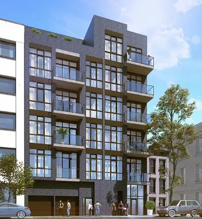 a front view of a residential apartment building