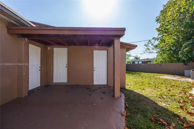 a backyard of a house