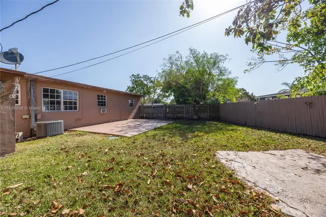 a backyard of a house