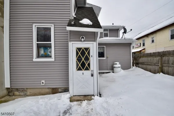 a front view of a house with entryway