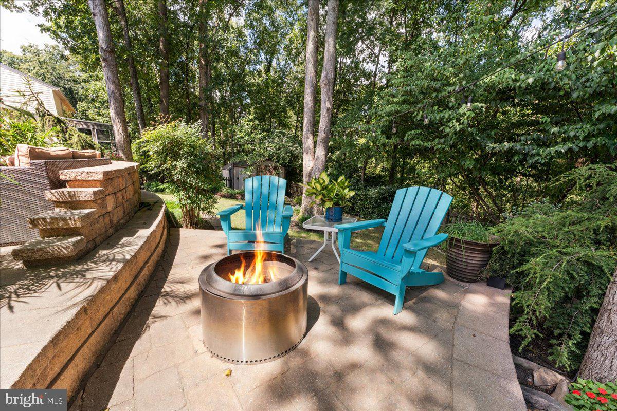 1377 Rock Chapel Road Herndon, VA 20170 - Photo 49 of 65 a view of a swimming pool with chairs and fire pit