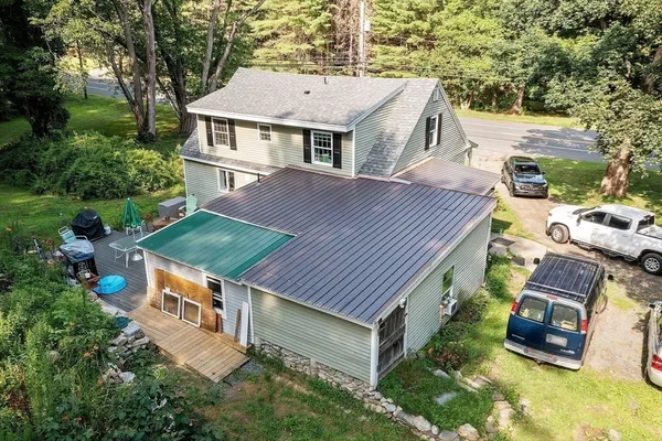 a view of a house with wooden floor