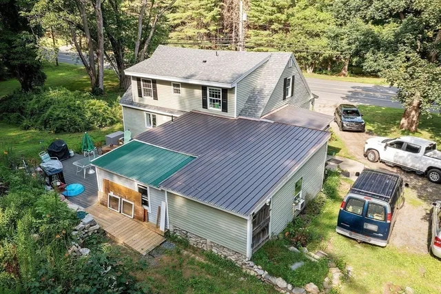 a view of a house with wooden floor