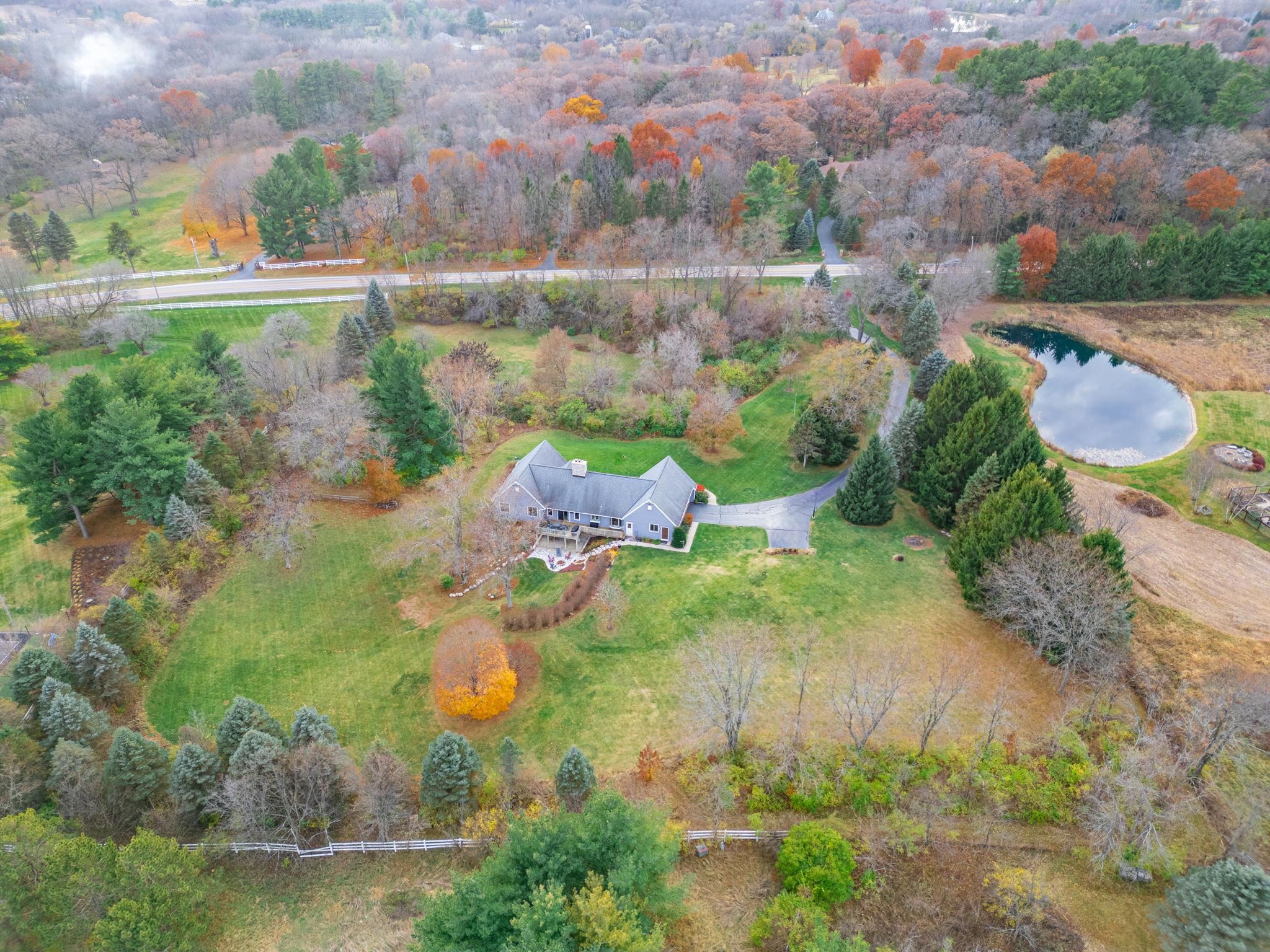 1628 Riverside Road Belvidere, IL 61008 - Photo 45 of 47 an aerial view of residential house with outdoor space and lake view