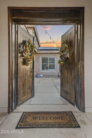 a view of a entryway door of the house