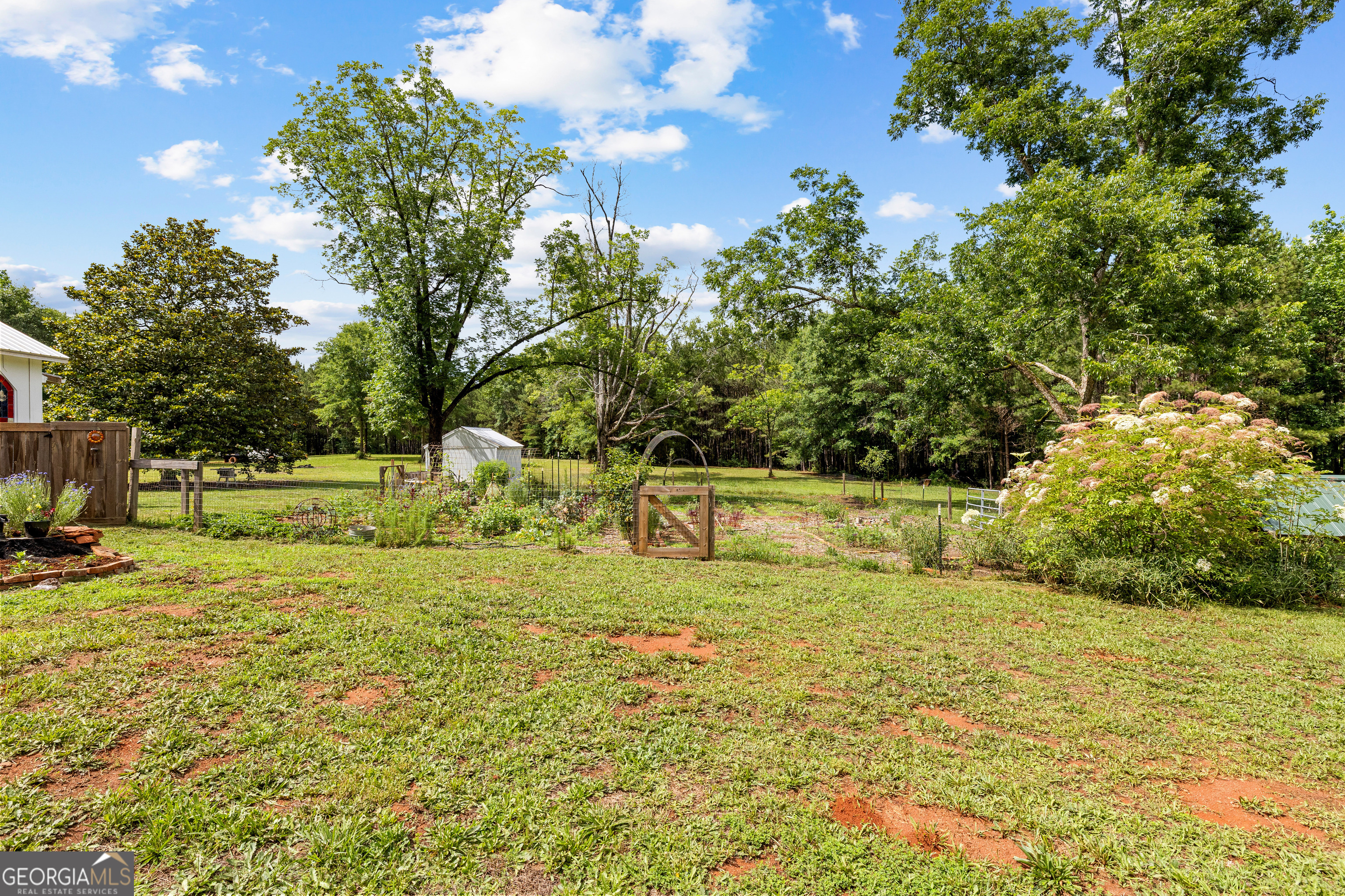 1329 Standing Rock Road Senoia, GA 30276 - Photo 73 of 77 a white house with a yard and trees in the background