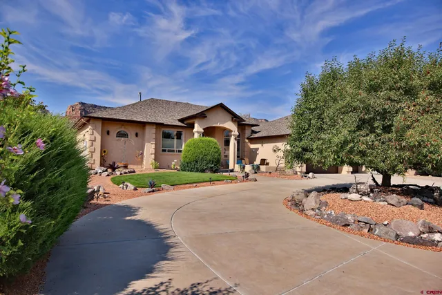 a view of a house with a patio