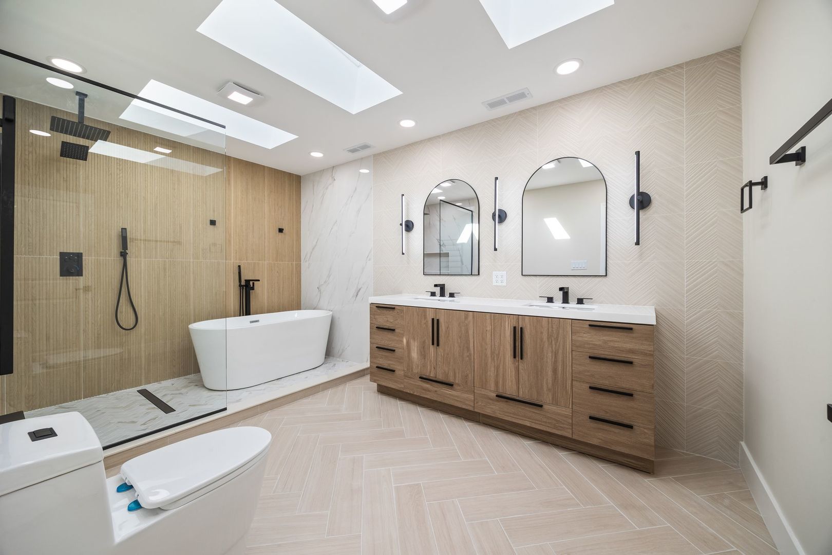 4143 North Drake Avenue Chicago, IL 60618 - Photo 21 of 40 a bathroom with a double vanity sink mirror and shower