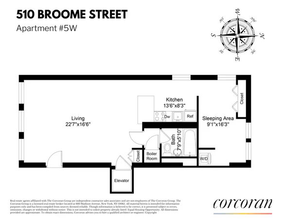 $7,500 | 510 Broome Street, Unit 5W | SoHo