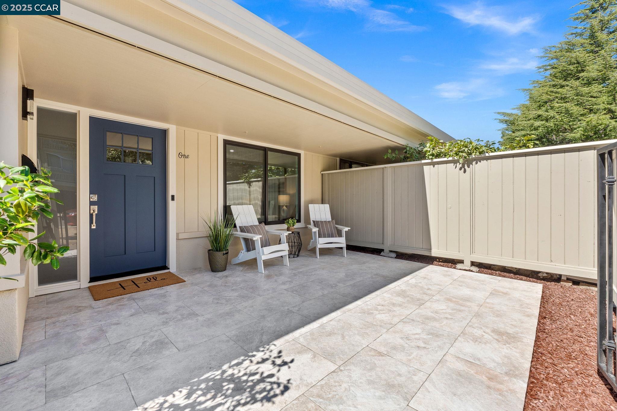2300 Pine Knoll Drive, Unit 1 Walnut Creek, CA 94595 - Photo 30 of 46 a view of backyard with outdoor seating and stairs