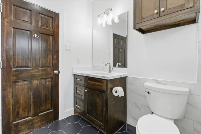 a view of small space with racks on the wall