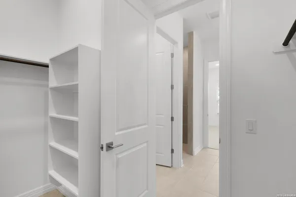 a view of a walk in closet