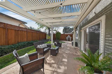 a view of porch with seating space