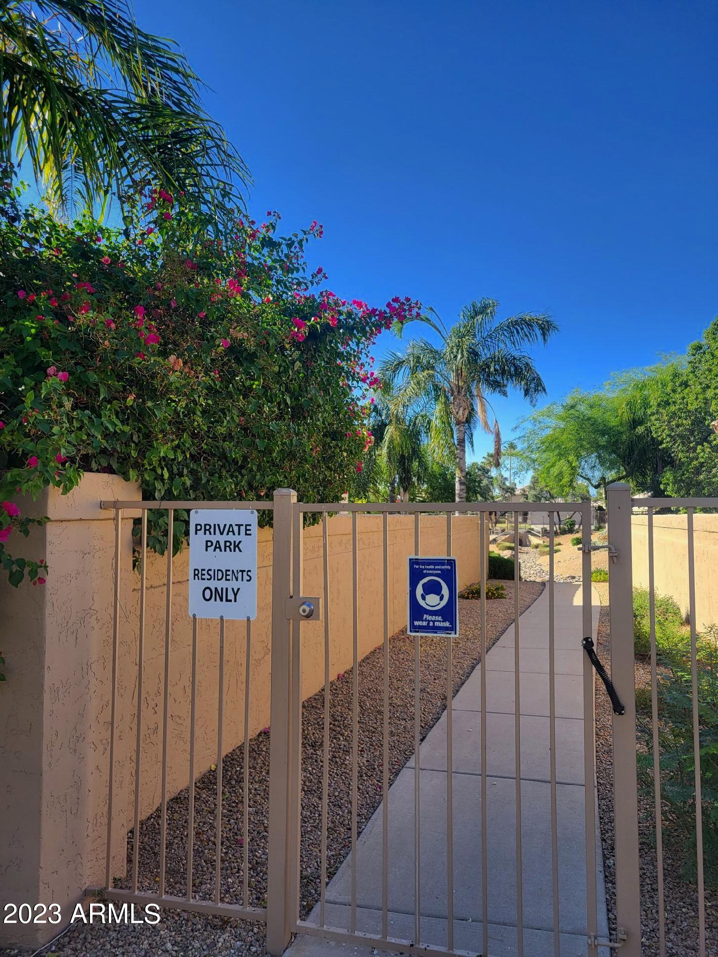3503 East Clark Road Phoenix, AZ 85050 - Photo 48 of 52 Private Gated Park Entrance