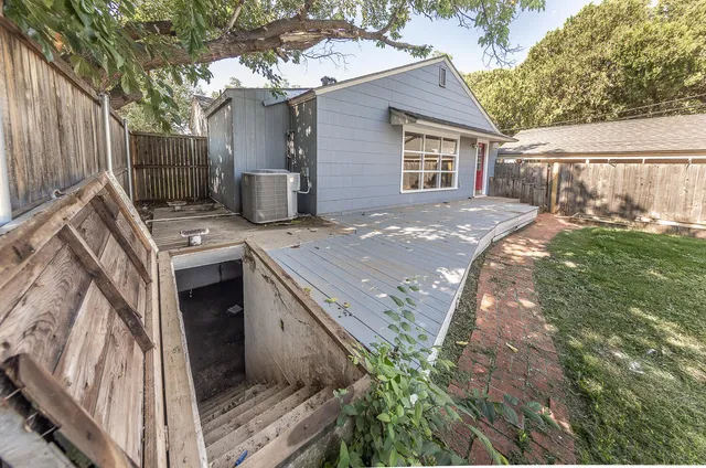 a backyard of a house