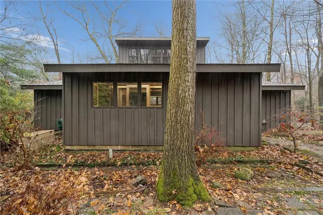 a front view of a house