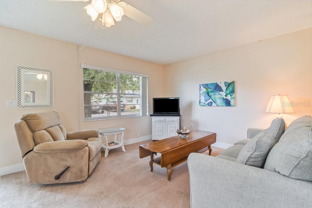 11723 Boynton Lane, Unit 1 New Port Richey, FL 34654 - Photo 16 of 31 a living room with furniture and a flat screen tv