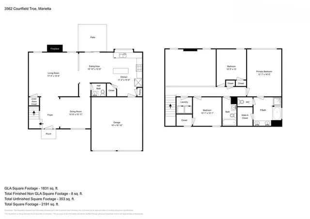 $2,100 | 3562 Courtfield Trace Northeast, Marietta, GA 30066