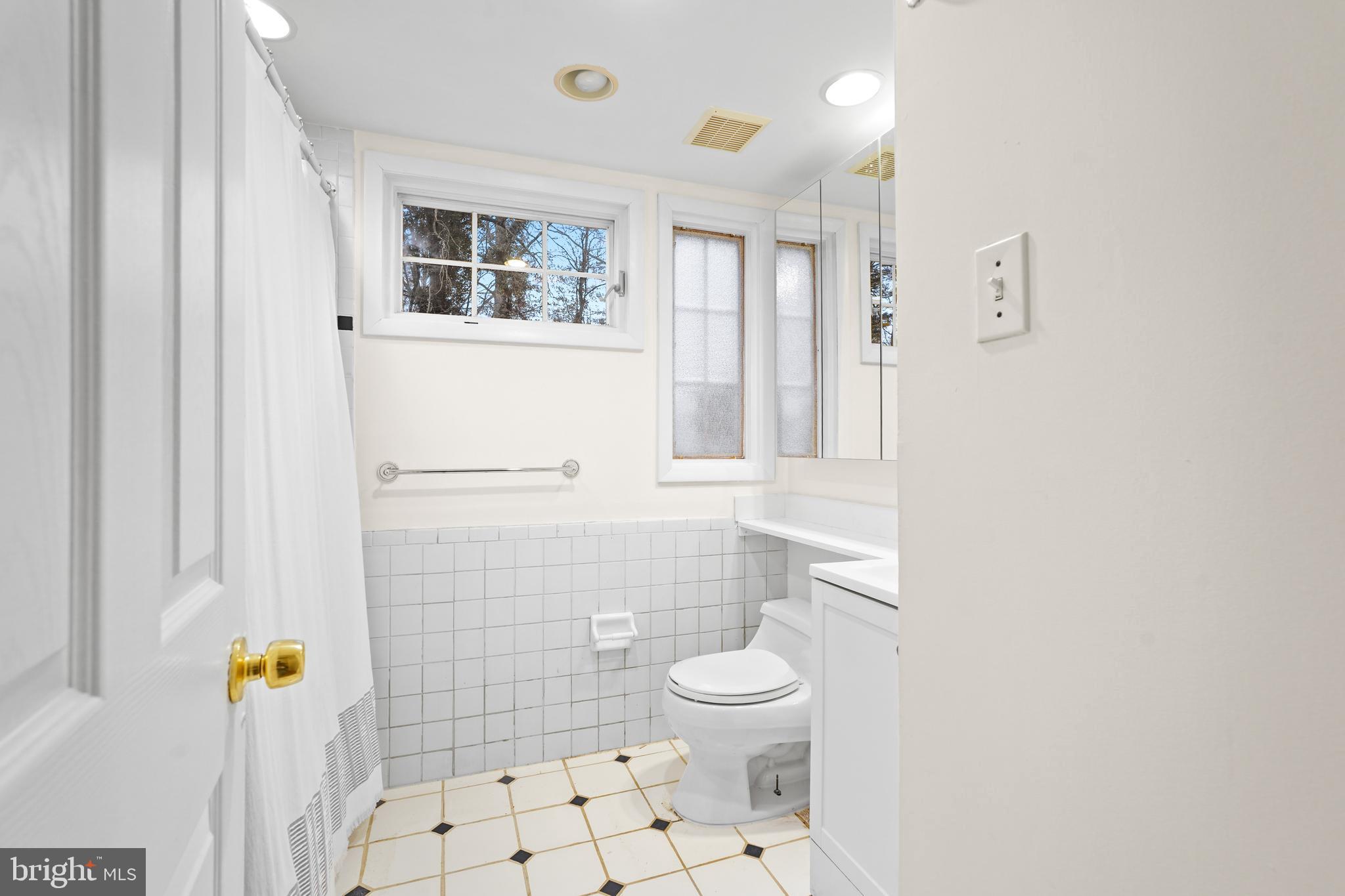 7423 Exmore Street Springfield, VA 22150 - Photo 29 of 39 a bathroom with a sink a toilet and shower