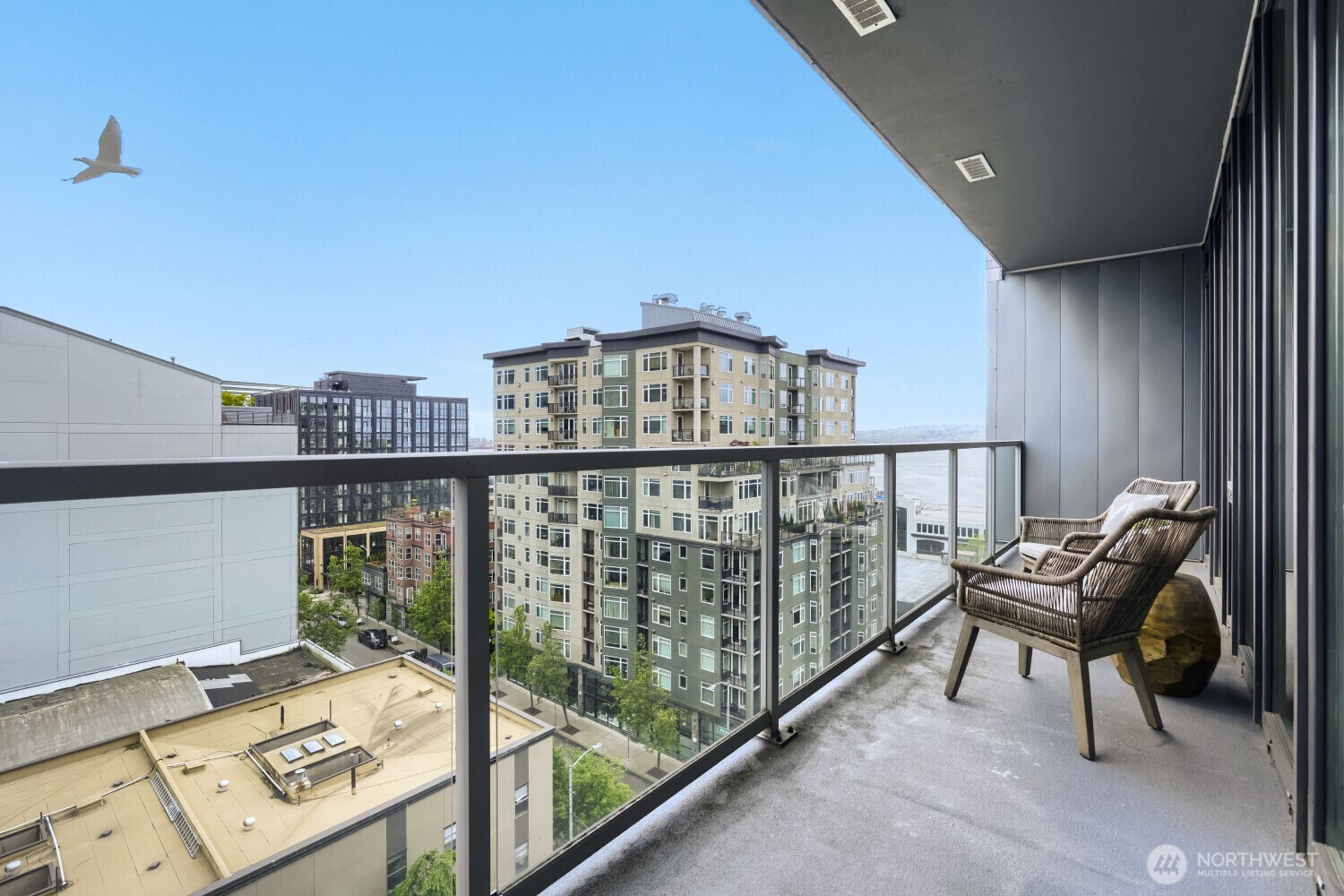76 Cedar Street, Unit 1109 Seattle, WA 98121 - Photo 4 of 28 a balcony view with a outdoor space