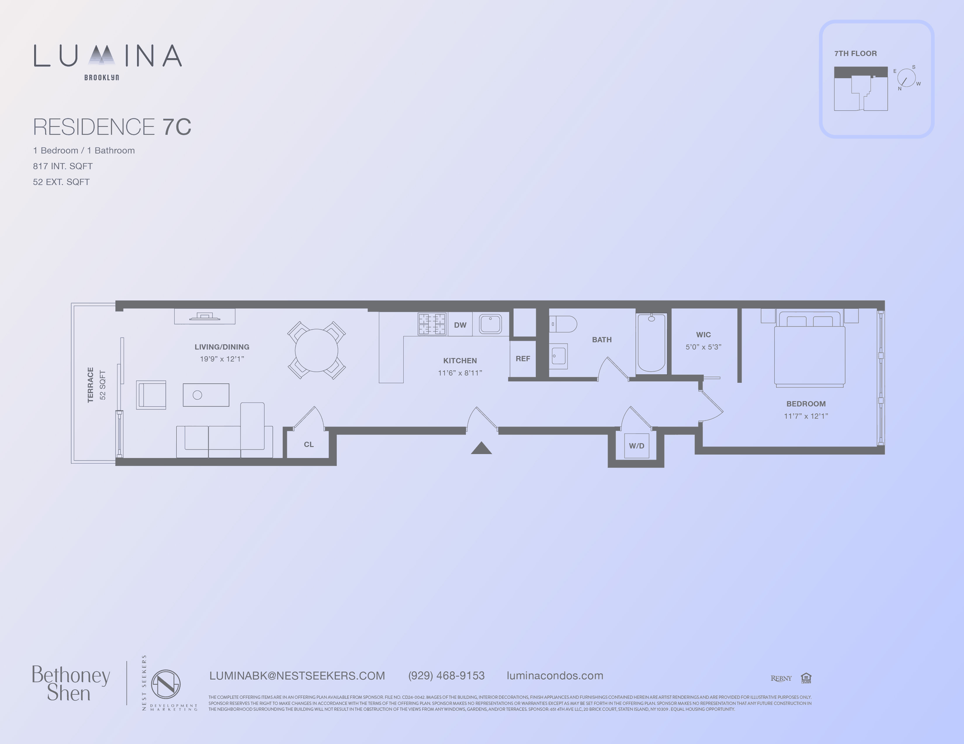 179 20th Street, Unit 7C Brooklyn, NY 11232 - Photo 9 of 9 a view of a white wall with white walls