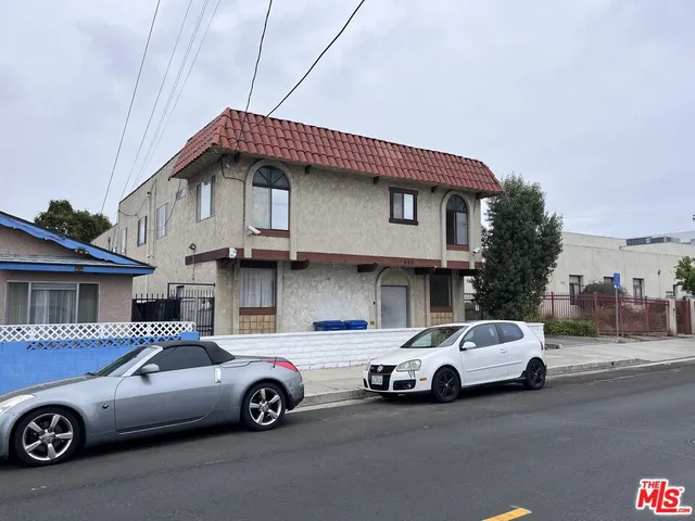 a car parked in front of a house