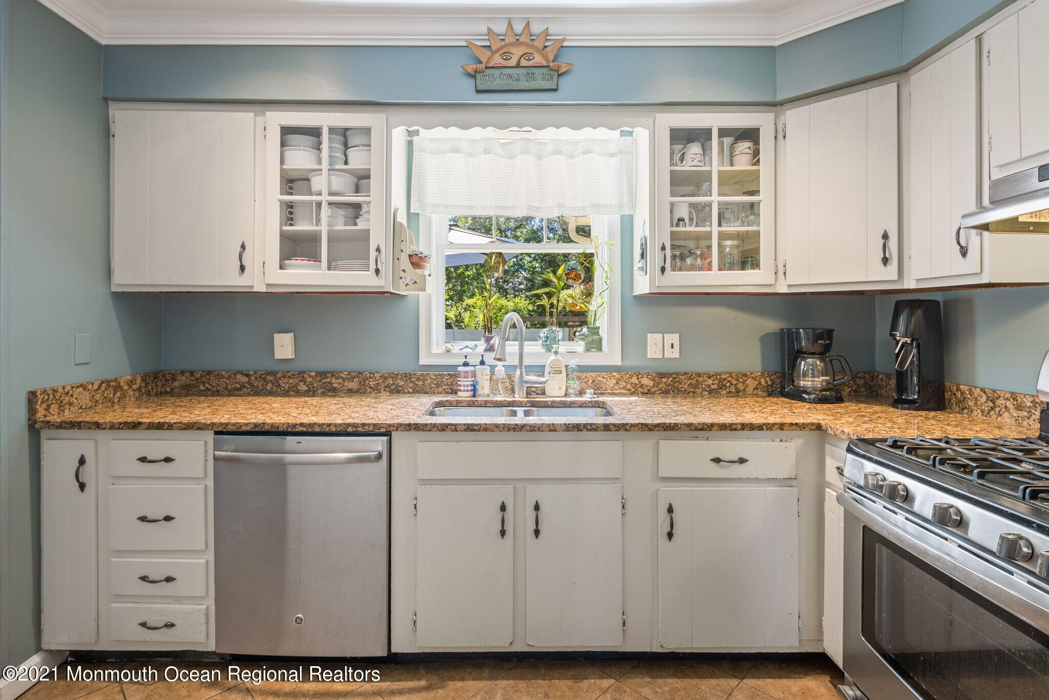 245 Crows Nest Road Manahawkin, NJ 08050 - Photo 14 of 79 a kitchen with cabinets appliances a sink and a window