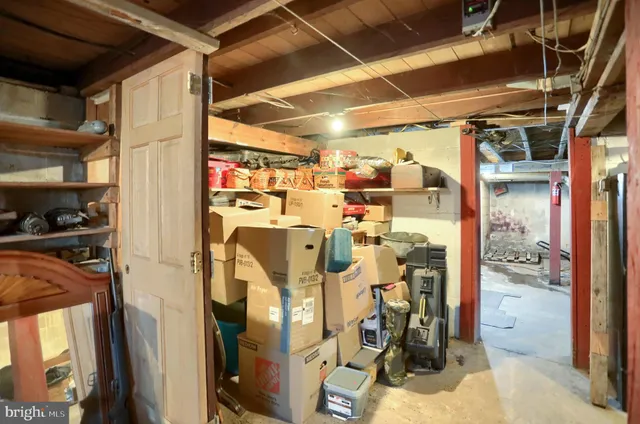 a view of storage and utility room